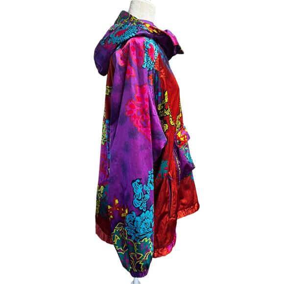 Vintage OBERMEYER Neon Floral Ski/Snowboard Anorak Jacket Size Medium - Picture 3 of 8